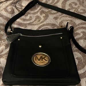 Michael Kors Black and Gold Crossbody Bag